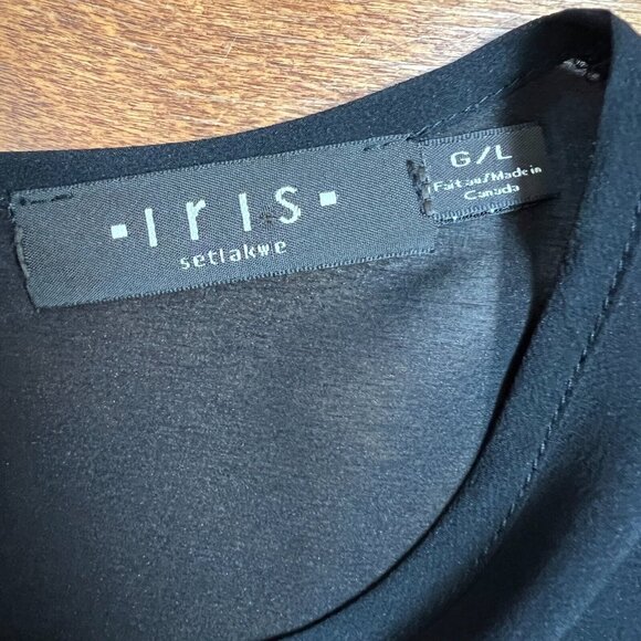 Iris Setlakwe Blouse Top Womens Large Ruched Silk Blend Sheer Long Sleeve Artsy - Picture 13 of 15